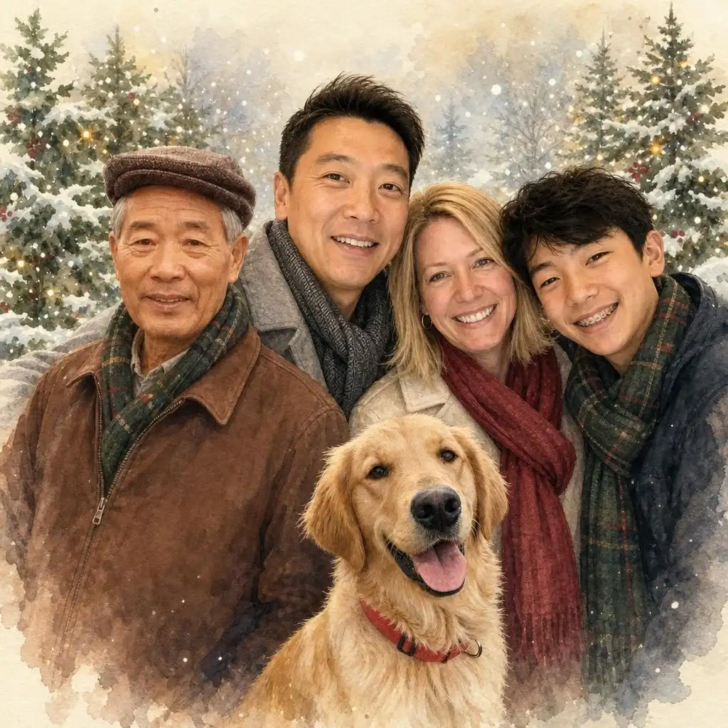 Christmas Family Portrait christmas art