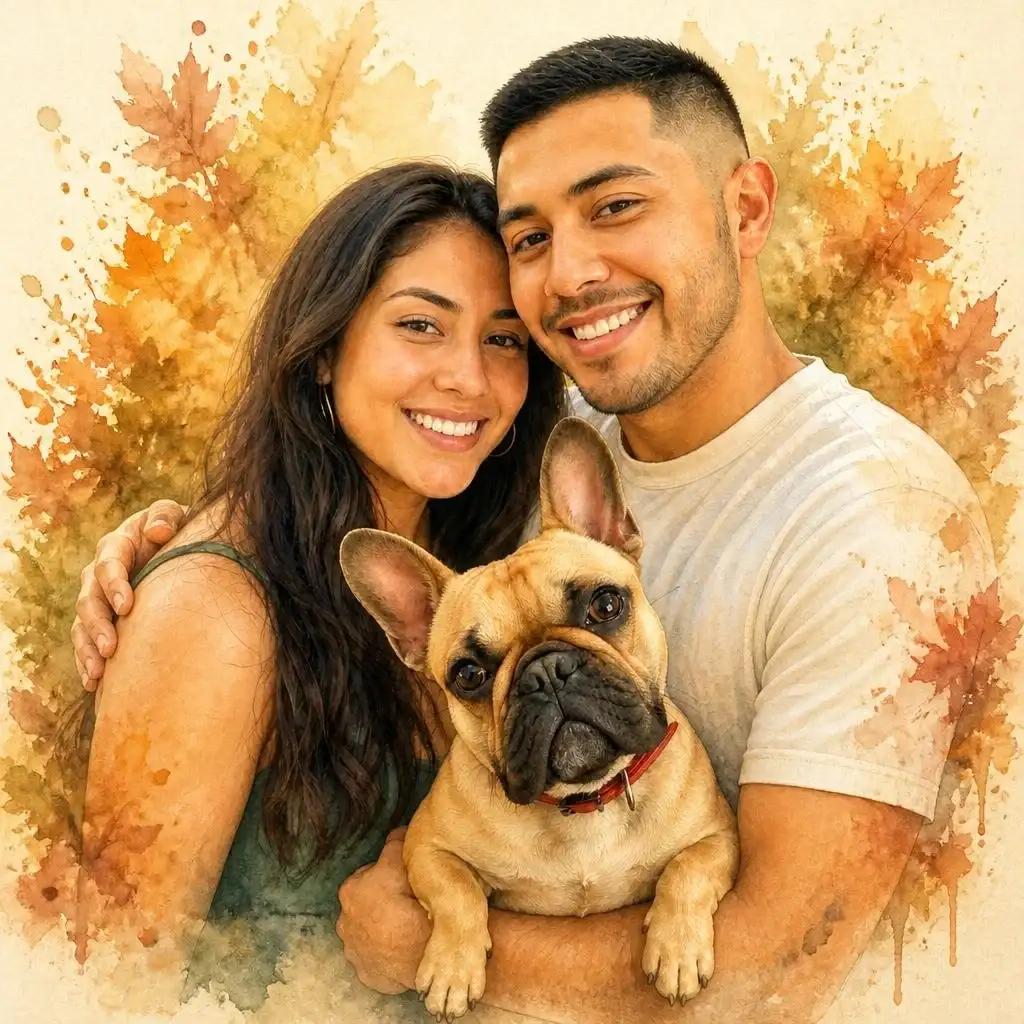 Watercolor Portrait With Your Pet you & your pet art