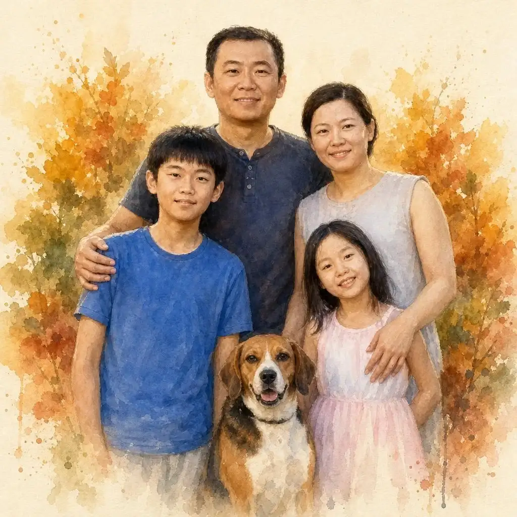 Watercolor Portrait With Your Pet you & your pet art
