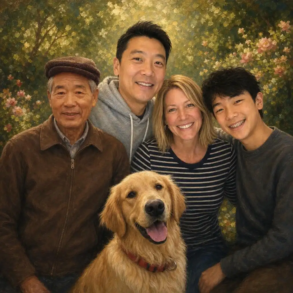 Oil Painting Family Portrait oil painting art