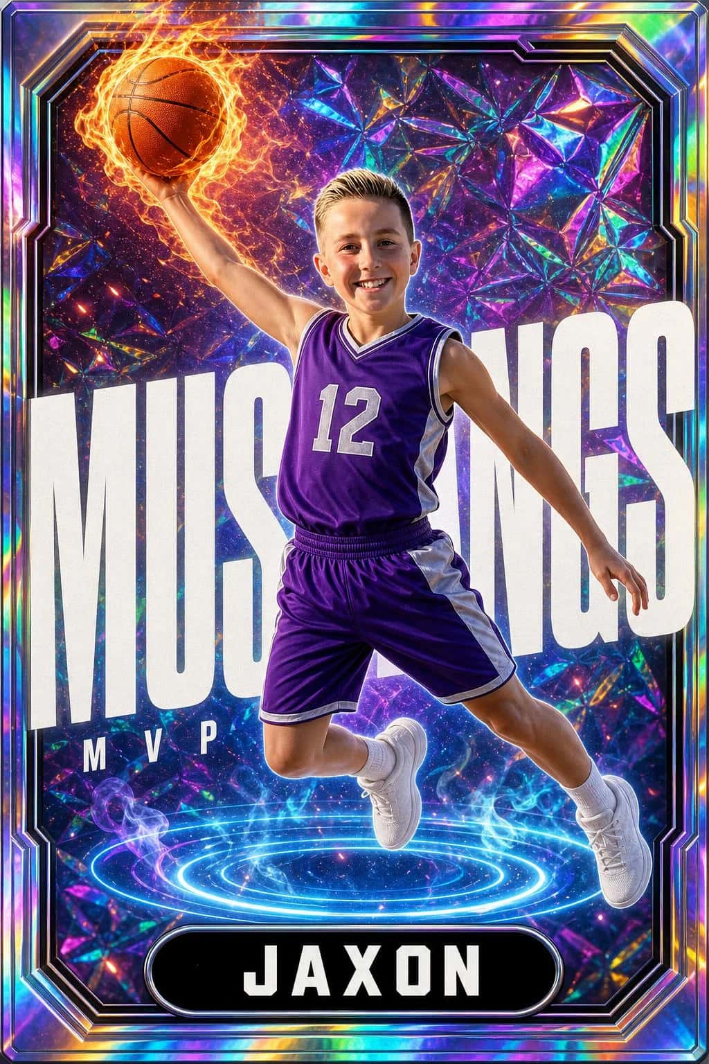 Holo Card basketball art