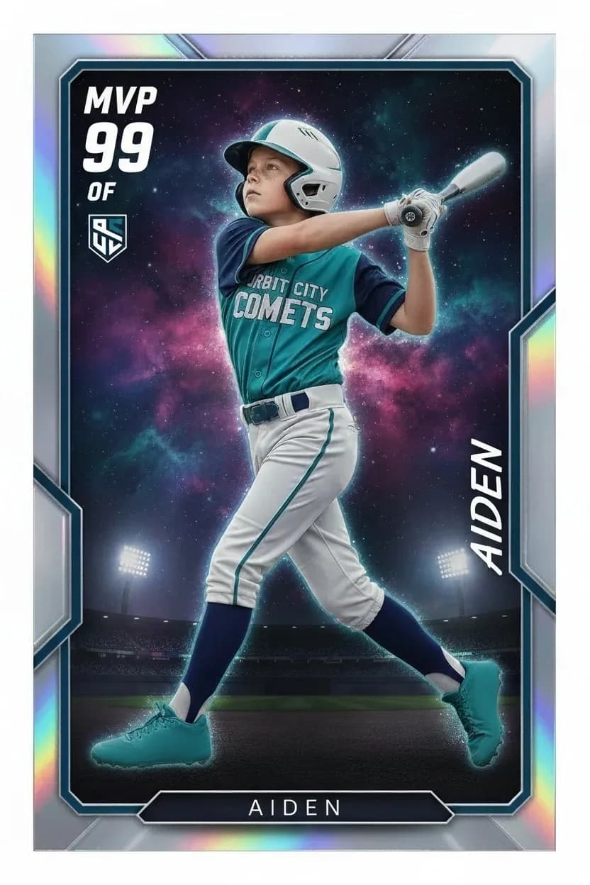 Cosmic MVP baseball art