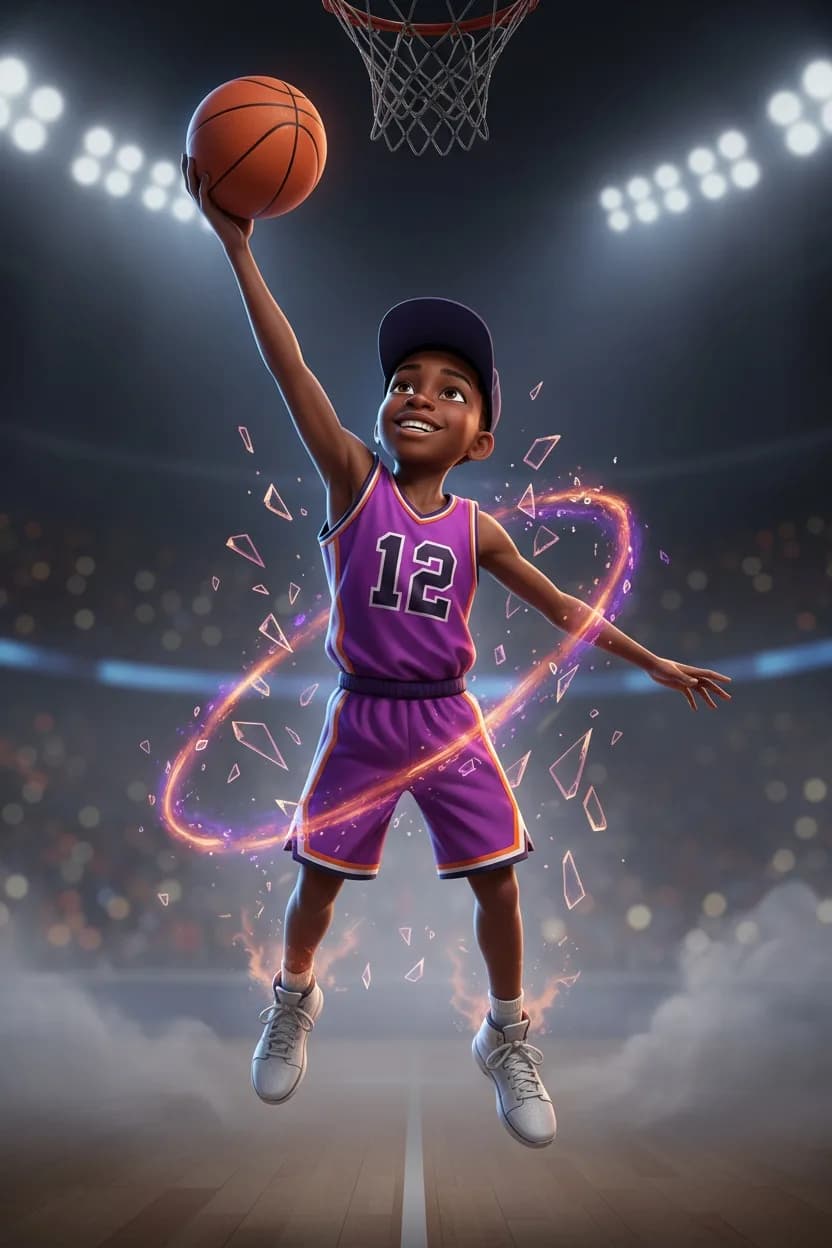 Cartoon basketball art