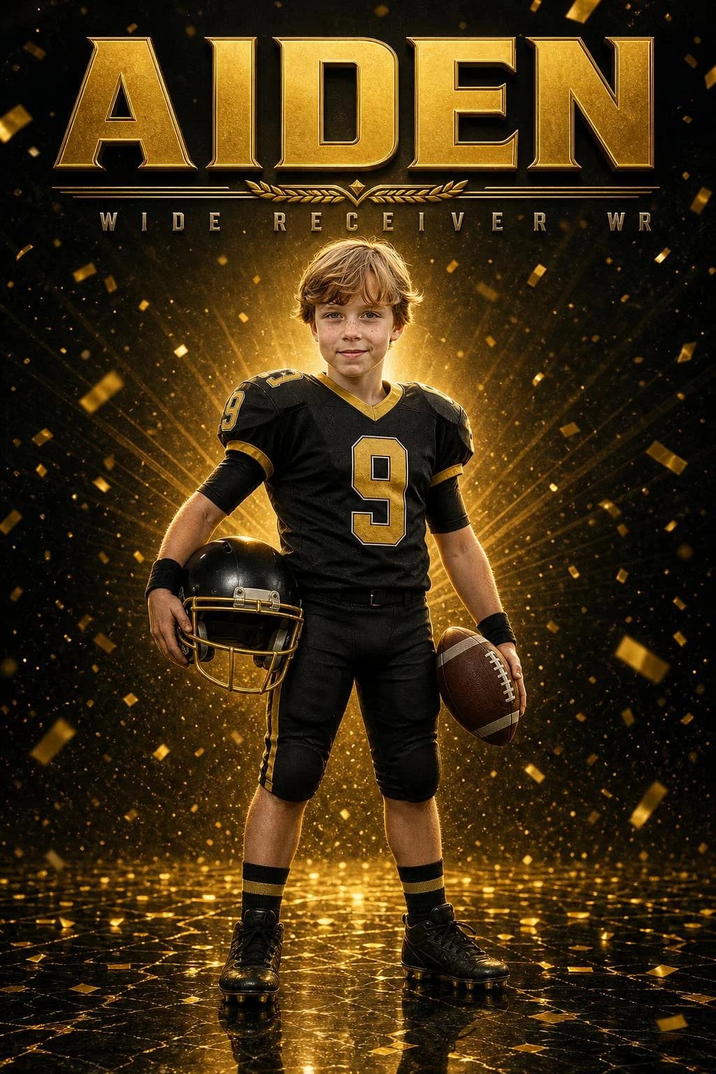 Gold Standard football art