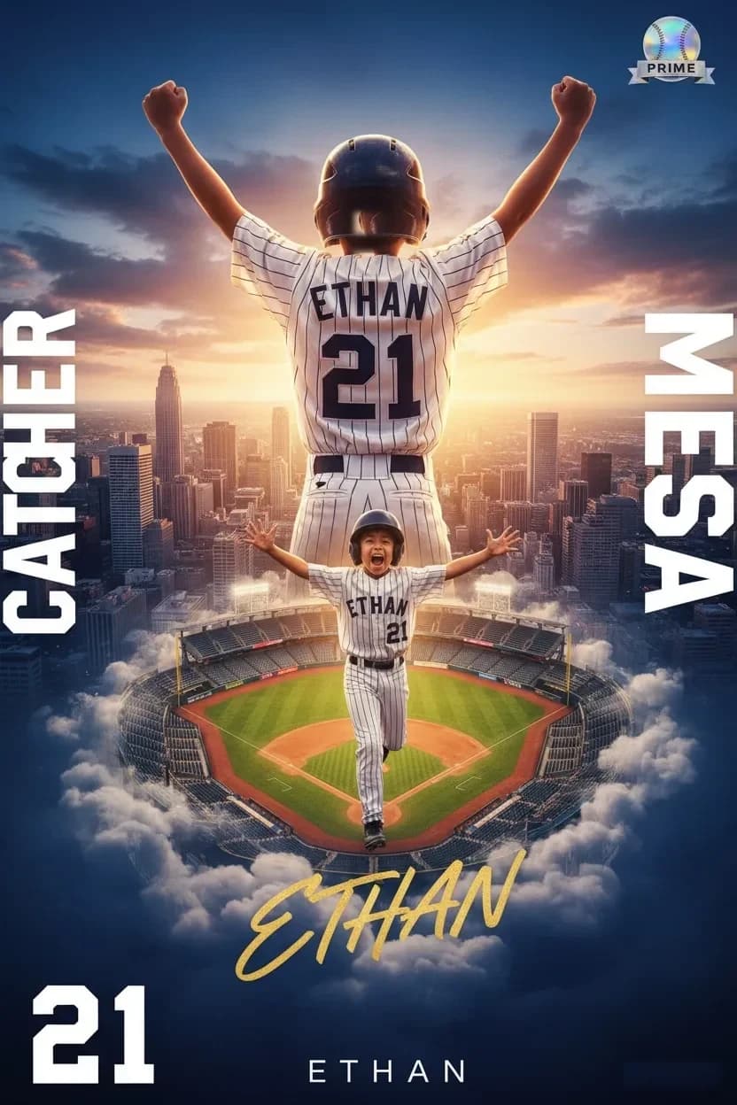 Hometown Hero baseball art