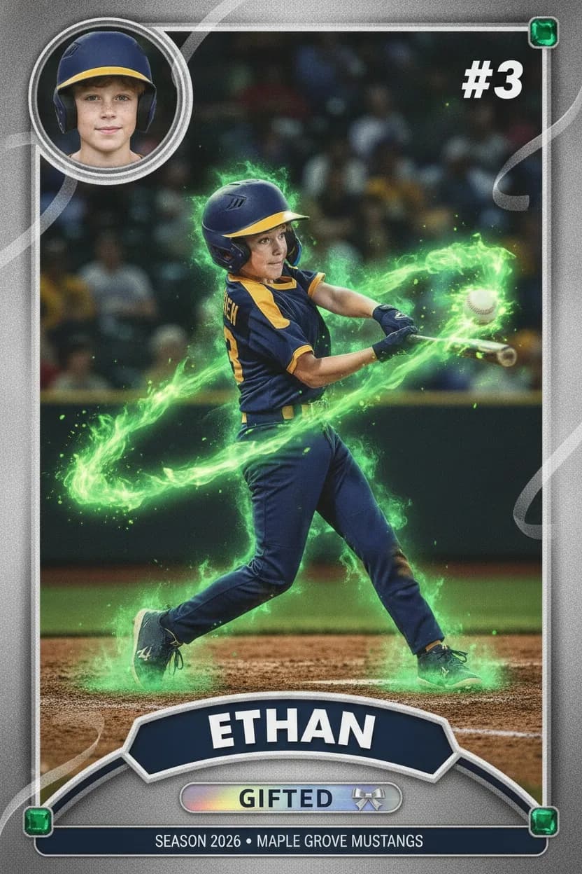 Power Up baseball art