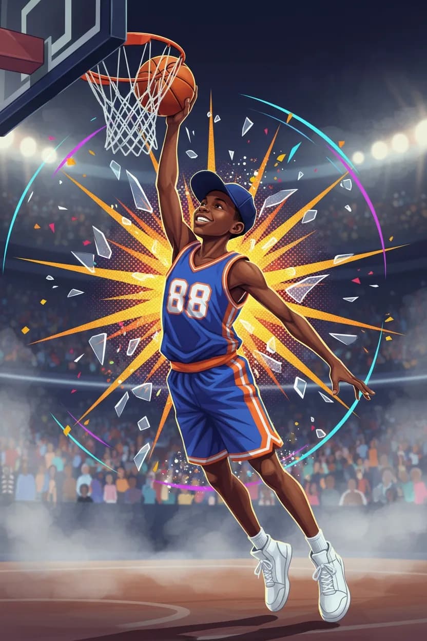 Arcade basketball art