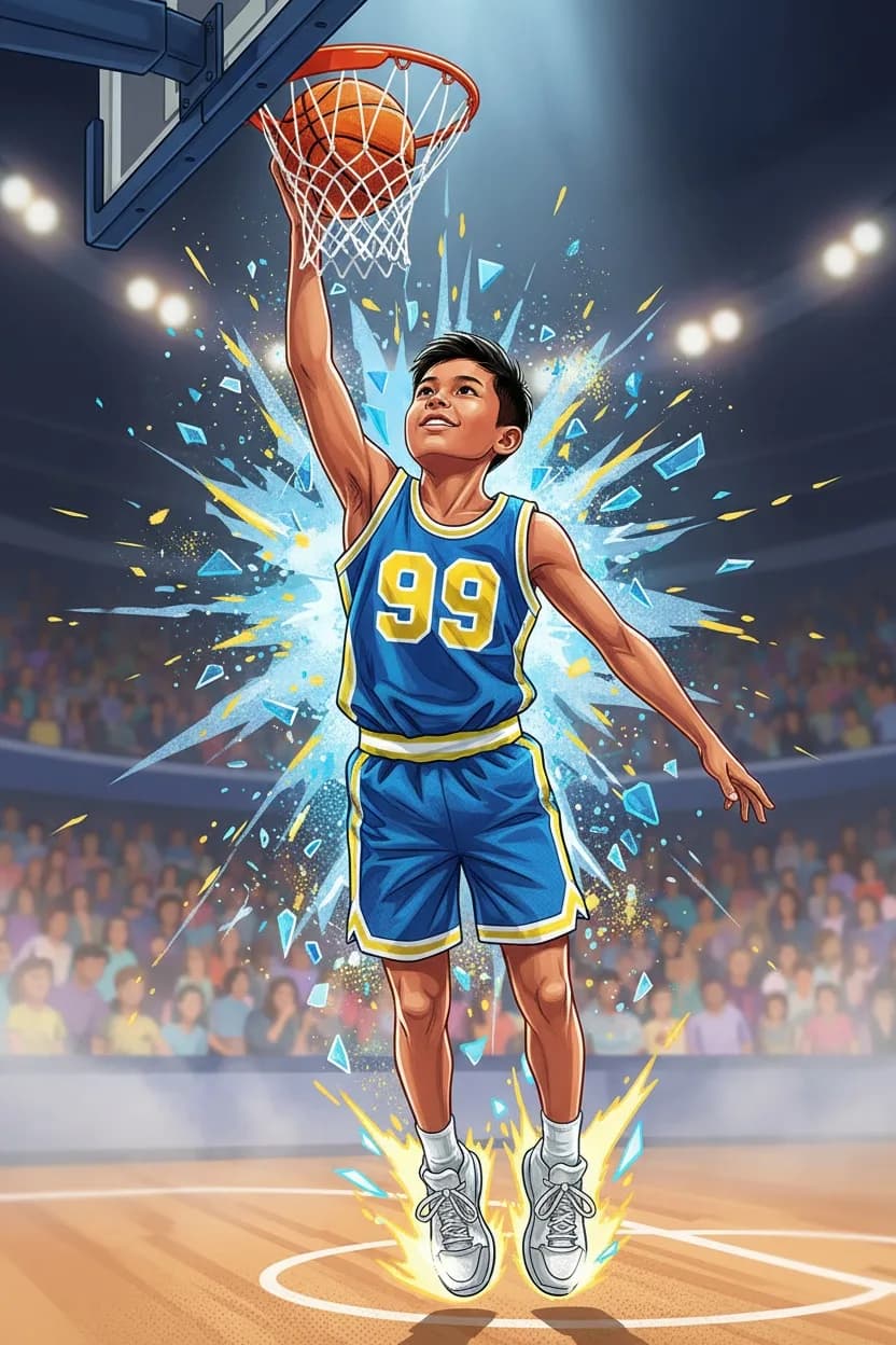 Arcade basketball art