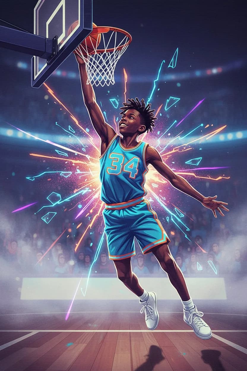 Arcade basketball art