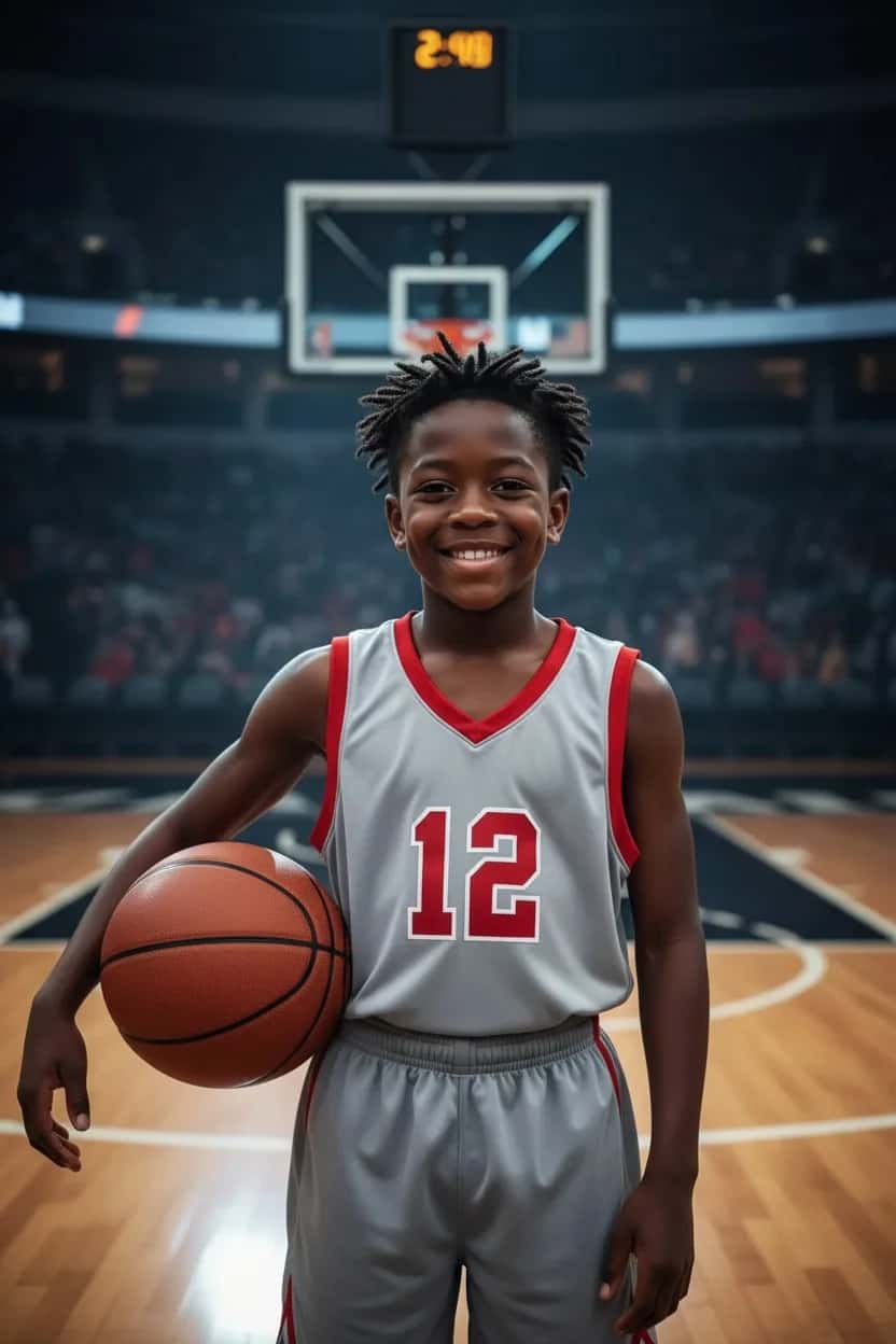 Courtside basketball art