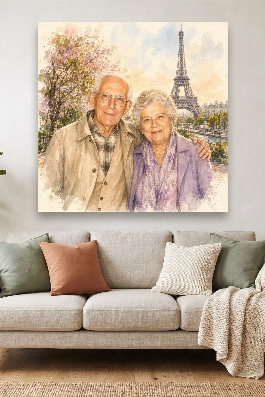 Postcard Example Portrait The Places We Never Got to Visit Portraits | Gifted Custom Art